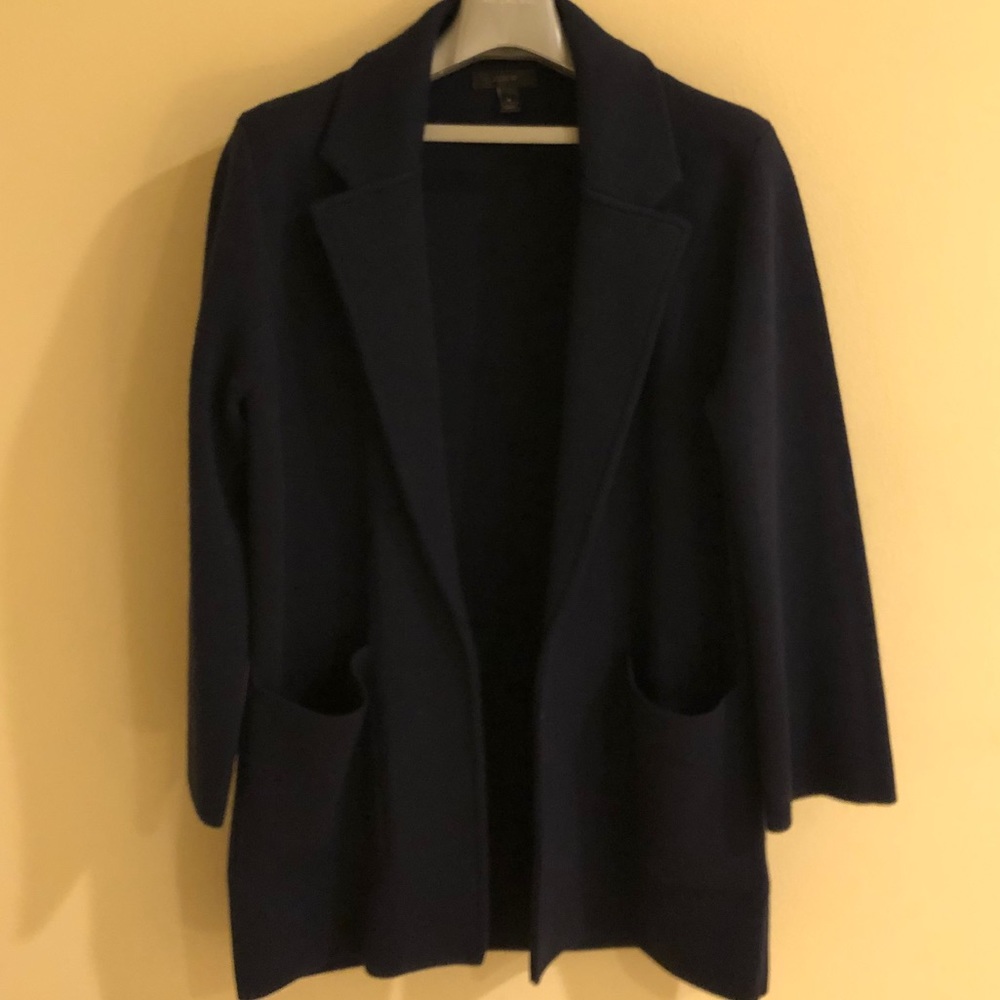 J Crew Wool Jacket in navy
